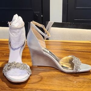 Silver Rhinestone wedges
